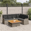 vidaXL 5 Piece Solid Acacia Wood Garden Lounge Set in Gray/Brown