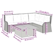 vidaXL 5 Piece Solid Acacia Wood Garden Lounge Set in Gray/Brown