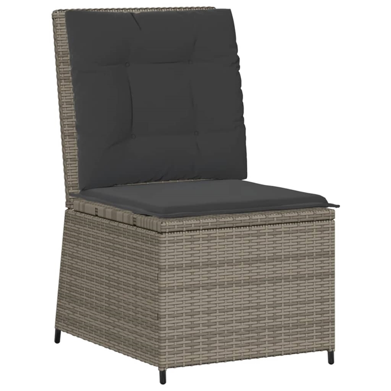 vidaXL 5 Piece Solid Acacia Wood Garden Lounge Set in Gray/Brown