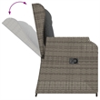 vidaXL 3 Piece Solid Acacia Wood Garden Lounge Set in Gray/Brown