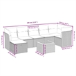vidaXL 8 Piece Solid Acacia Wood Sofa Set in Black