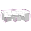 vidaXL 8 Piece Solid Acacia Wood Sofa Set in Black