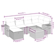 vidaXL 7 Piece Solid Acacia Wood Large Sofa Set in Gray/Beige