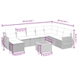 vidaXL 9 Piece Solid Acacia Wood Sofa Set in Black