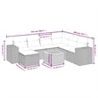 vidaXL 8 Piece Solid Acacia Wood Small Sofa Set in Black