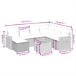 vidaXL 8 Piece Solid Acacia Wood Sofa Set in Black