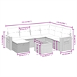 vidaXL 8 Piece Solid Acacia Wood Sofa Set in Black