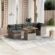 vidaXL 8 Piece Solid Acacia Wood Patio Sofa Set in Gray