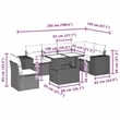 vidaXL 7 Piece Steel Sofa Set in Black
