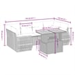 vidaXL 7 Piece Steel Sofa Set in Black/White/Cream