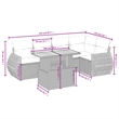 vidaXL 6 Piece Solid Acacia Wood Sofa Set in Black