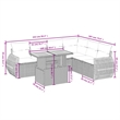 vidaXL 7 Piece Solid Acacia Wood Sofa Set in Gray/Beige