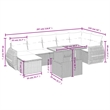 vidaXL 8 Piece Solid Acacia Wood Sofa Set in Black