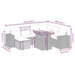 vidaXL 8 Piece Solid Acacia Wood Sofa Set in Black