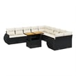 vidaXL 11 Piece Large Sofa Set in Black