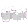 vidaXL 7 Piece Solid Acacia Wood Bistro Set in Gray