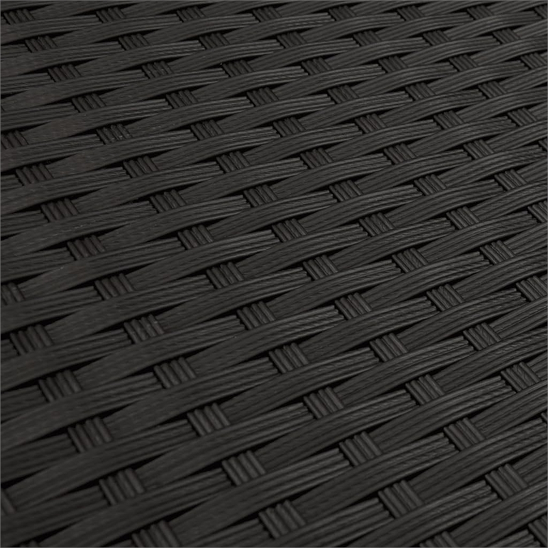 vidaXL 11 Piece Poly Rattan Sofa Set in Black/White/Cream