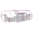 vidaXL 7 Piece Solid Acacia Wood Sofa Set in Gray/Beige