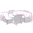 vidaXL 8 Piece Solid Acacia Wood Sofa Set in White/Cream/Beige