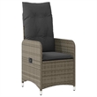 vidaXL 7 Piece Solid Acacia Wood Bistro Set in Gray