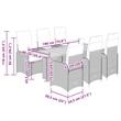 vidaXL 7 Piece Solid Acacia Wood Bistro Set in Gray