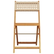 vidaXL 3 Piece Solid Acacia Wood Small Bistro Set in Beige