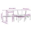 vidaXL 4 Piece Aluminum Large Sofa Set in Black/Brown/Anthracite