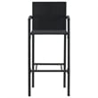 vidaXL Solid Acacia Wood Large Bar Set in Black