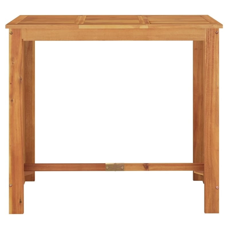 vidaXL Solid Acacia Wood Large Bar Set in Black