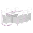 vidaXL Solid Acacia Wood Bistro Set in Black/White/Cream