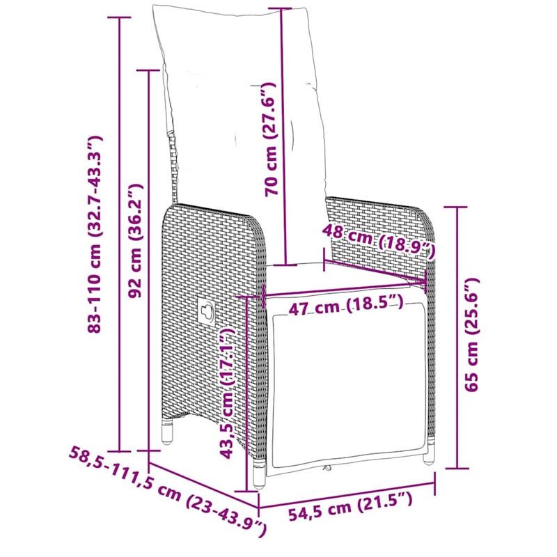 vidaXL 11 Piece Solid Acacia Wood Large Bistro Set in Black