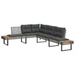 vidaXL Solid Acacia Wood Sofa Set in Gray