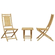 vidaXL Bamboo Small Bistro Set in Natural