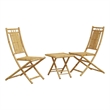 vidaXL Bamboo Small Bistro Set in Natural