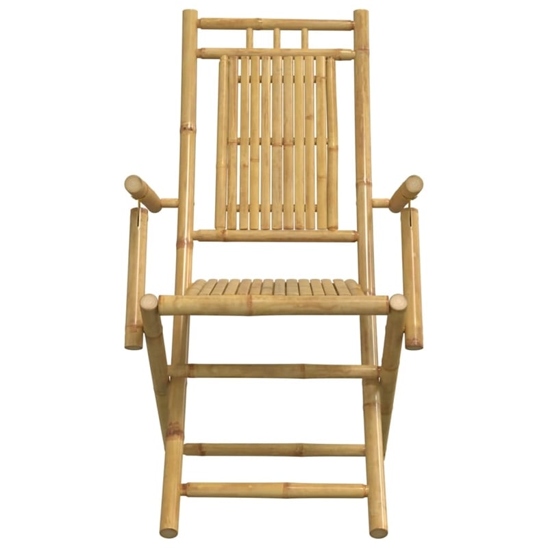 vidaXL 3 Piece Bamboo Bistro Set in Natural