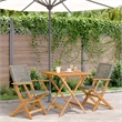 vidaXL 3 Piece Solid Acacia Wood Bistro Set in Gray
