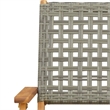 vidaXL 3 Piece Solid Acacia Wood Bistro Set in Gray