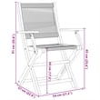 vidaXL 3 Piece Solid Acacia Wood Small Bistro Set in Black/Natural