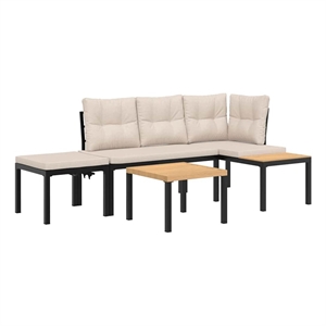 vidaXL Steel Garden Bench in Black