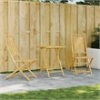 vidaXL Bamboo Small Bistro Set in Natural
