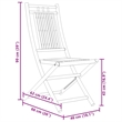 vidaXL Bamboo Small Bistro Set in Natural