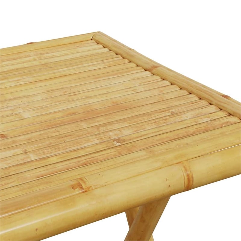 vidaXL Bamboo Small Bistro Set in Natural