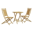 vidaXL Bamboo Small Bistro Set in Natural