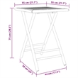 vidaXL Bamboo Small Bistro Set in Natural