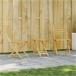 vidaXL 3 Piece Bamboo Small Bistro Set in Natural