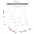 vidaXL 3 Piece Bamboo Small Bistro Set in Natural