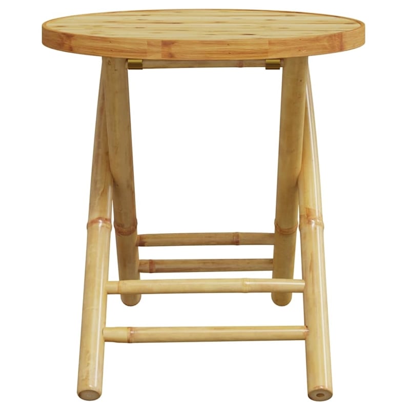 vidaXL 3 Piece Bamboo Small Bistro Set in Natural