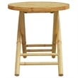 vidaXL 3 Piece Bamboo Small Bistro Set in Natural