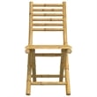 vidaXL 3 Piece Bamboo Small Bistro Set in Natural
