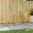 vidaXL Bamboo Bistro Set in Natural